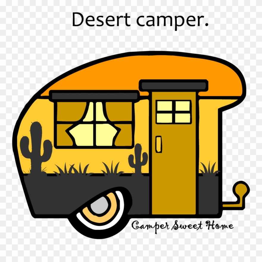 "desert" Camper Camper Sweet Home - Desert Camper Clipart