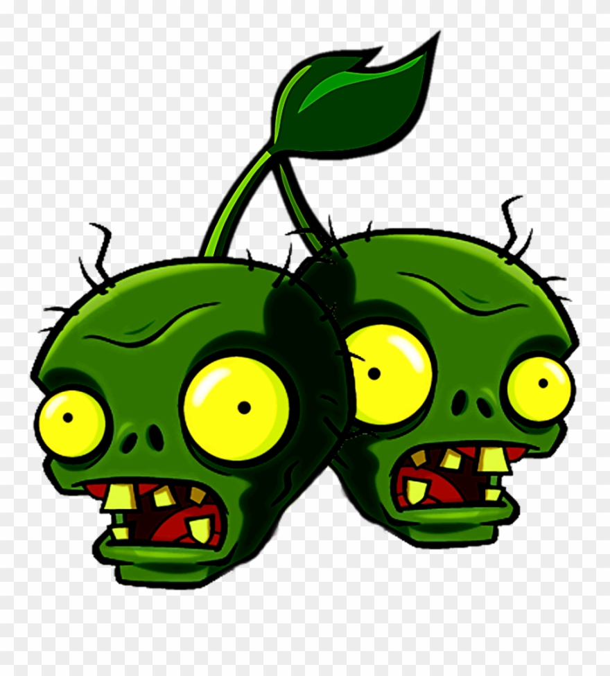 A Cherry Bomb With Zombie Heads Clipart