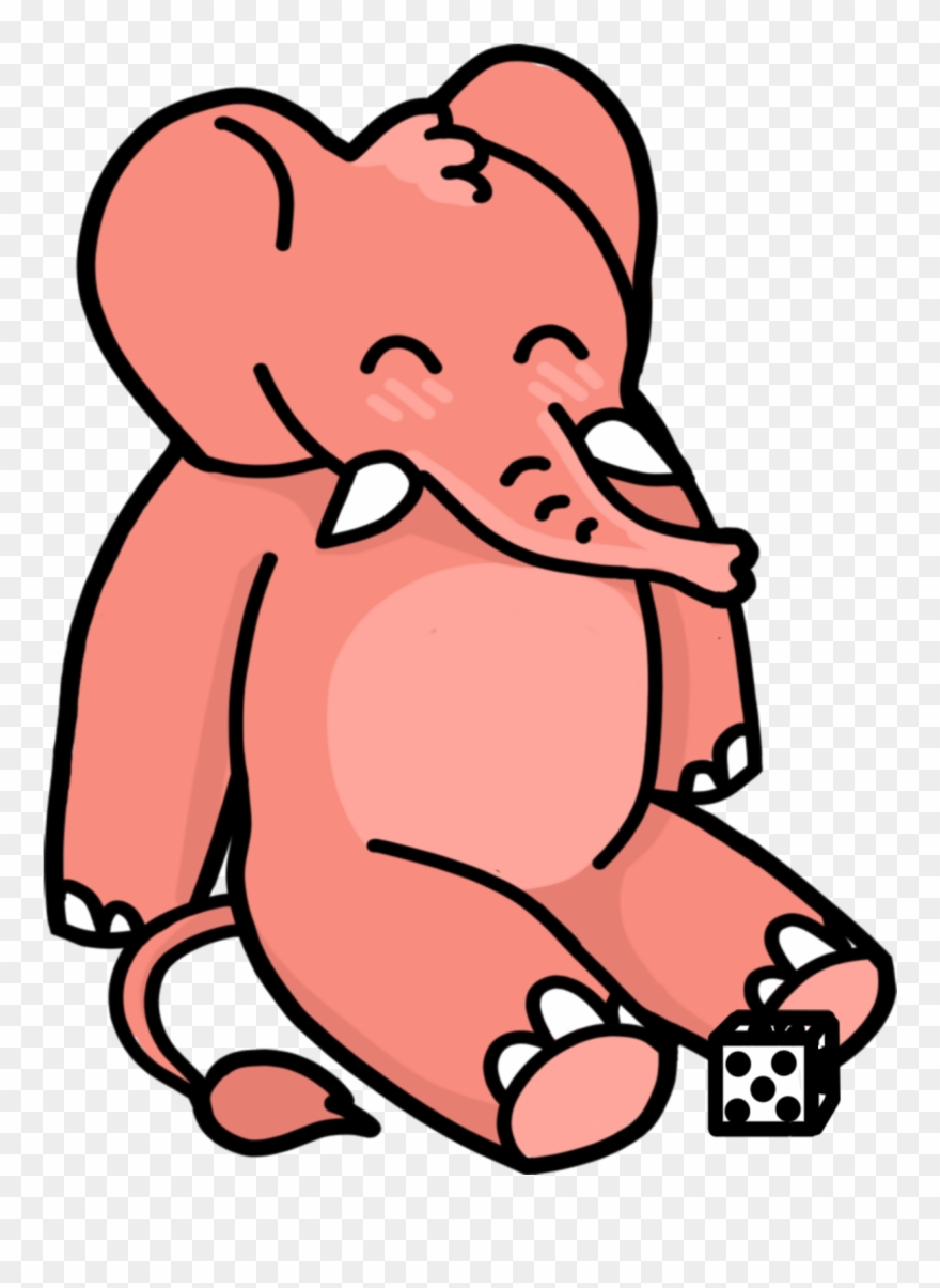 A Baby Fluffy Friend Playing With A Dice Clipart