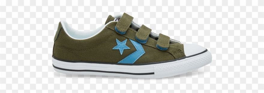 Green Star Player Sneakers - Converse Clipart