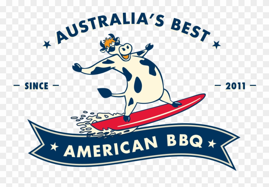 Australian Smoked Clipart Clipground Olive Branch Clip - Cow On Surfboard - Png Download