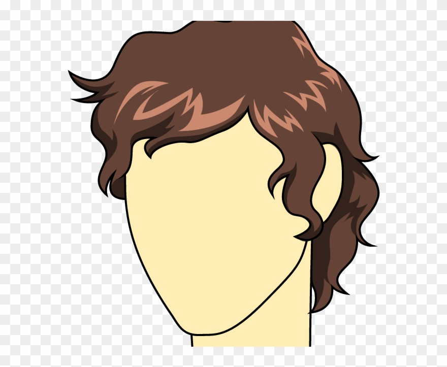 Clip Art Drawing Male Hair - Brown Hair Men Draw - Png Download