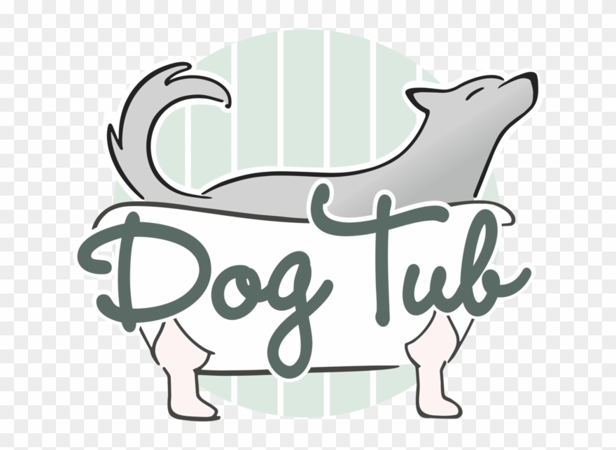 Dog Tub - Cartoon Clipart