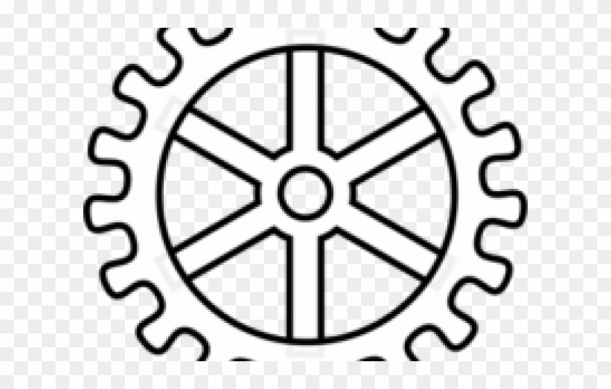 Gears Clipart Gear Outline - Roue Dentée Png Transparent Png