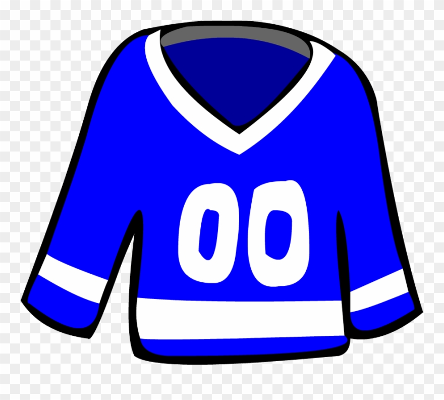 Old Blue Hockey Jersey - Hockey Jersey Clip Art - Png Download
