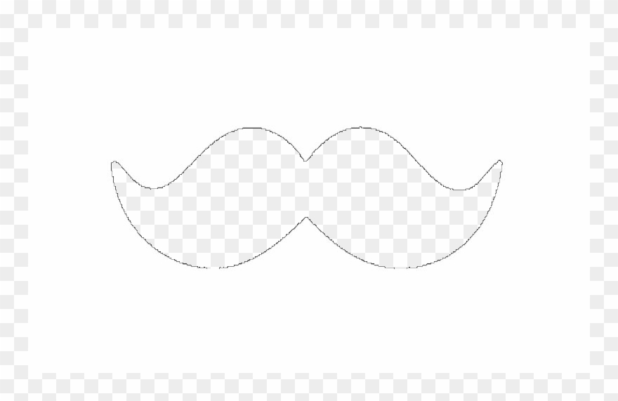 Moustache Clipart Outline - Transparent Background Mustache Clipart - Png Download