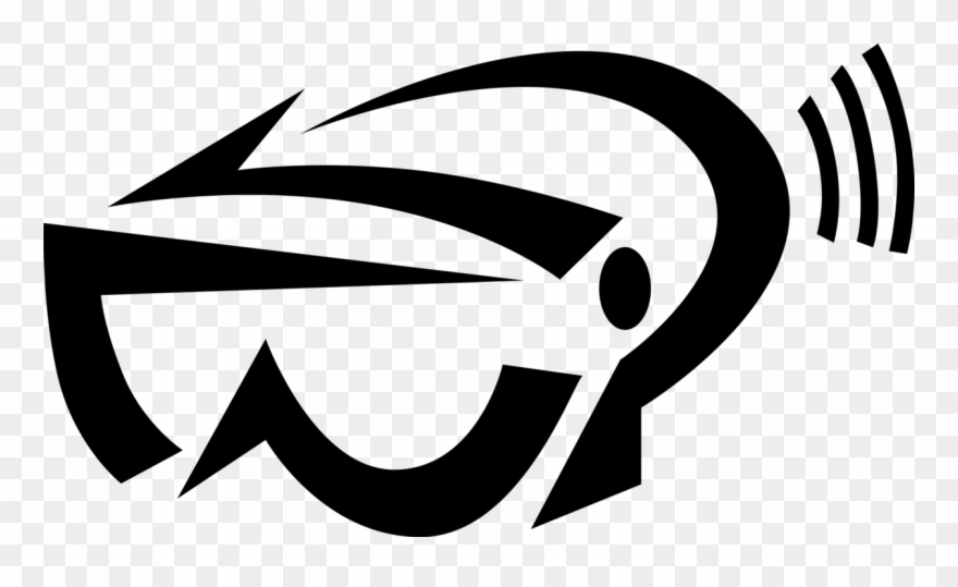 Vector Illustration Of Alpine Downhill Skiing Ski Goggles - Skiing Clipart