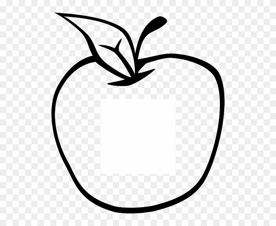 Apple Black And White Clipart Clip Art - Apple Clip Art - Png Download