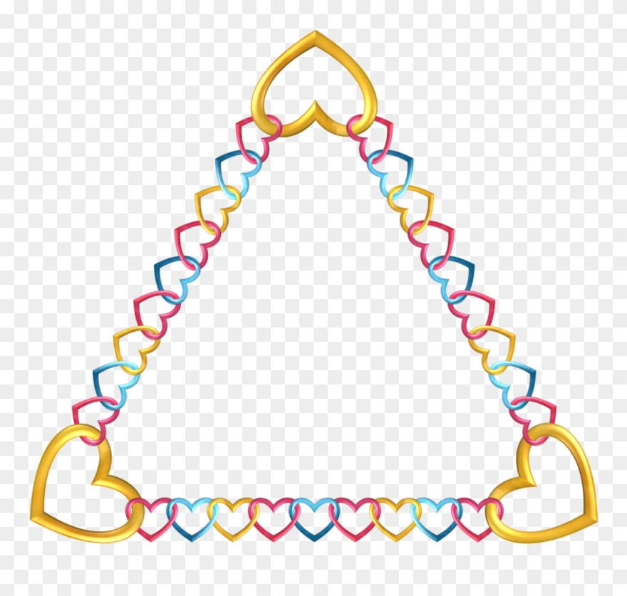 Tropical Border Frame Clipart - Triangle Transparent Frame Png