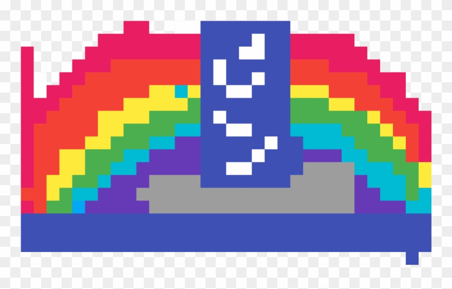 Rainbow And The Waterfall Clipart