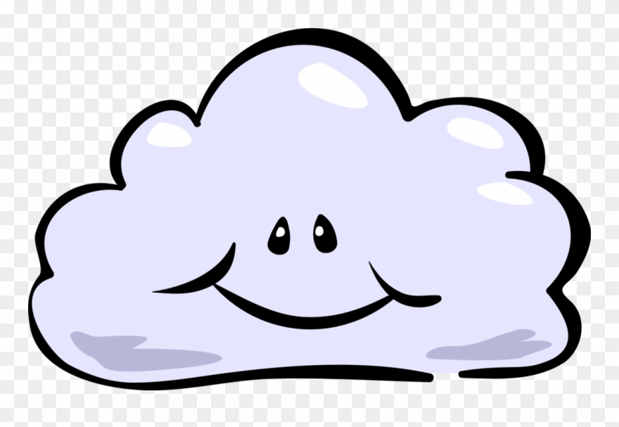 Vector Illustration Of Weather Forecast Happy Cloud - Clip Art - Png Download