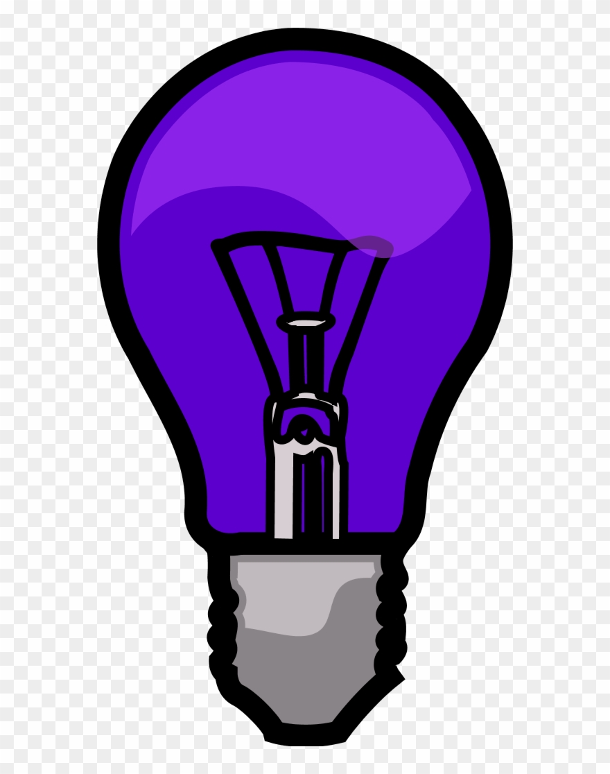 Light Bulb Clipart Purple - Light Bulb Clip Art - Png Download