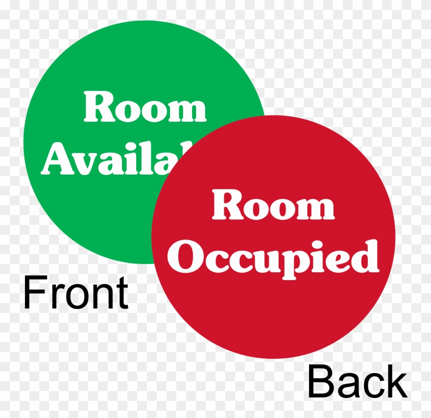 Room Occupied Room Available 2 Sided Magnetic Status - Room Status And Door Sign Clipart