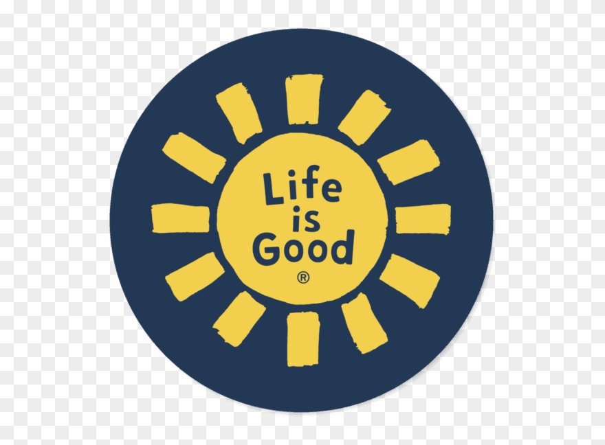 Sun Lig Circle Sticker - Life Is Good Yellow Clipart