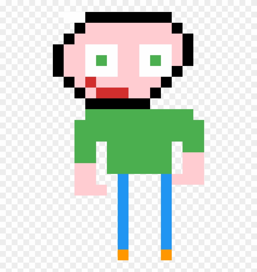 Baldi Basic Hola - Pixel Images Black And White Clipart