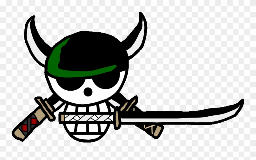 One Piece Logo Flag Zoro Download - Lambang One Piece Zoro Clipart