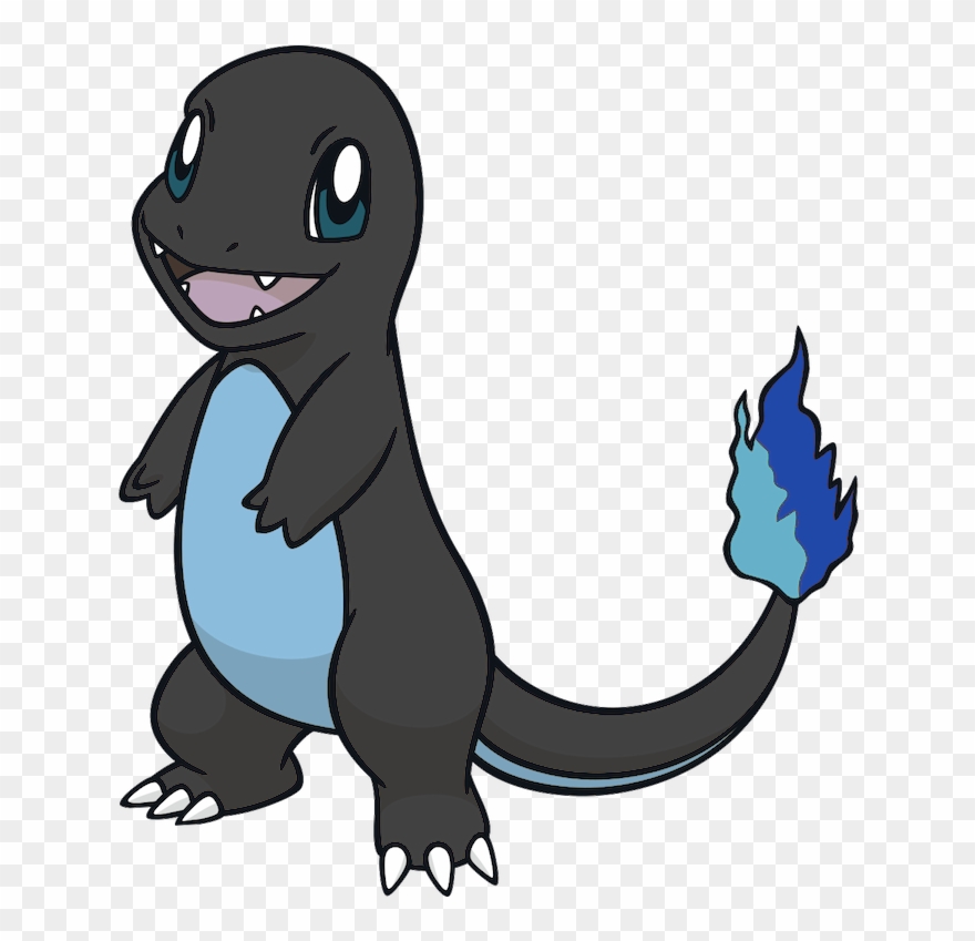 Black Charmander - Black And Blue Charmander Clipart