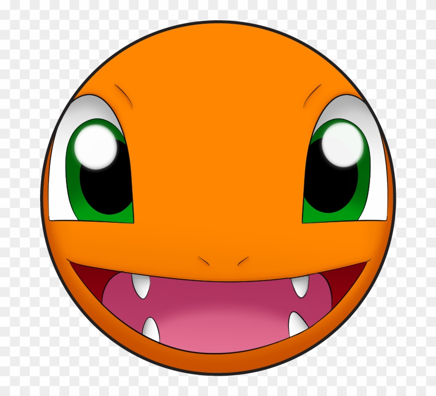 Charamanderbutton - Charmander Pokemon Face Clipart