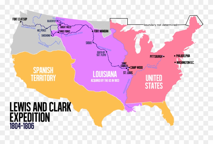 American History » Westward Expansion - Spedizione Di Lewis E Clark Clipart