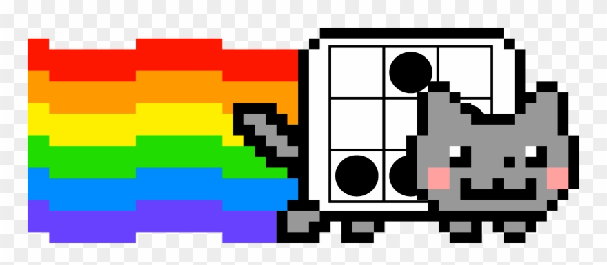 The Video Merged A Japanese Pop Song Sung By Hatsune - Nyan Cat Sticker Clipart