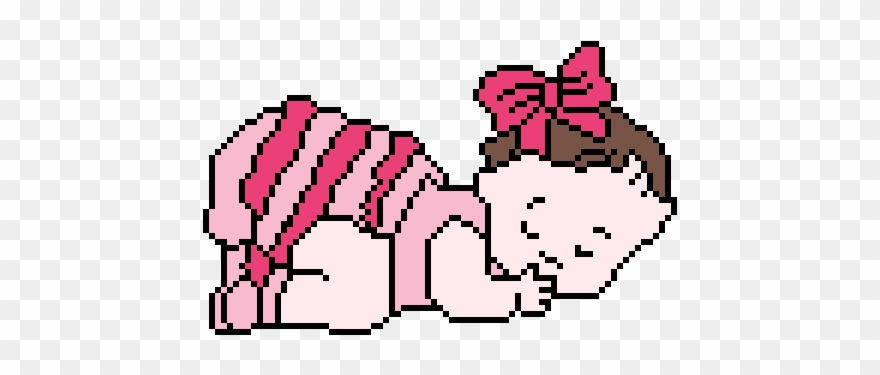 Baby Girl Sleeping - Infant Clipart