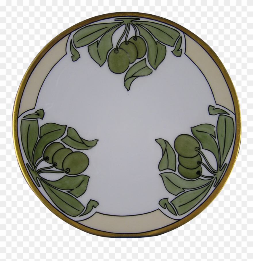 Favorite Bavaria Arts & Crafts Olive Design Plate - Circle Clipart