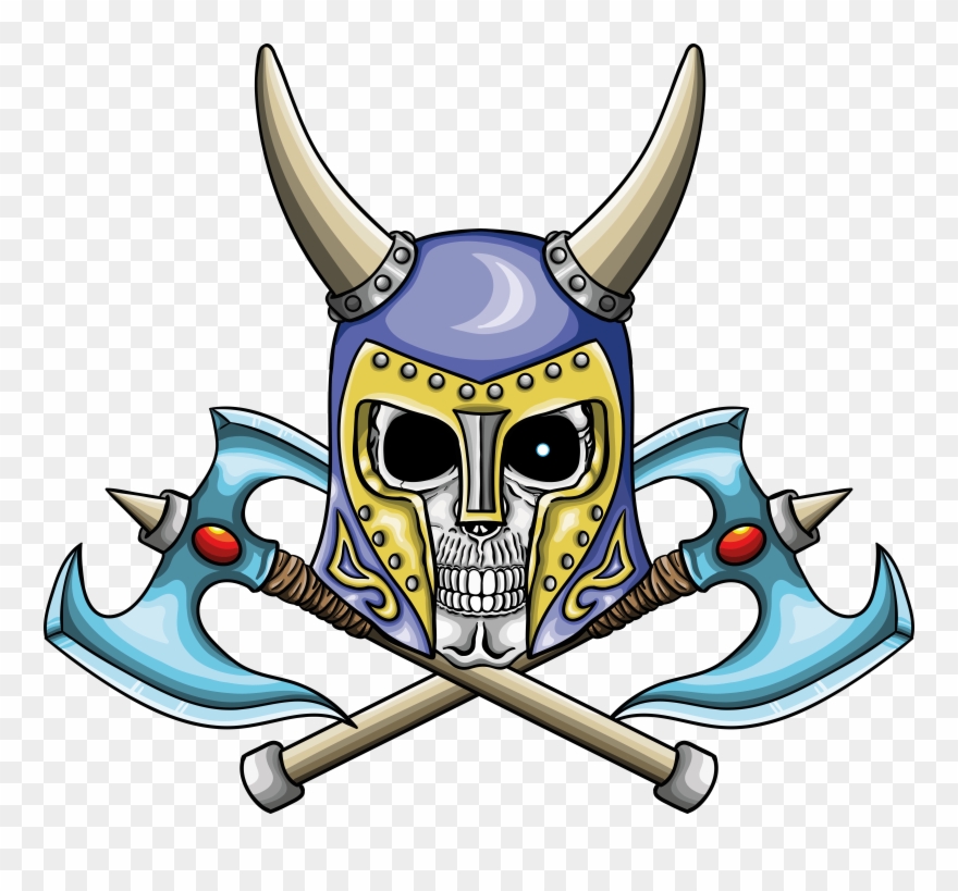 Illustration Of Warrior Undead Skull With Fantastic Clipart