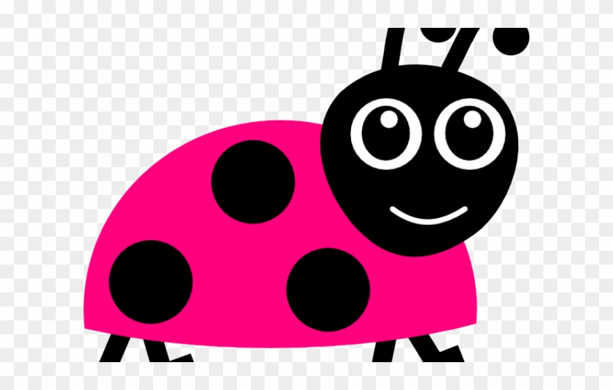 Pink Bug Cliparts - Printable Ladybug Cartoon - Png Download