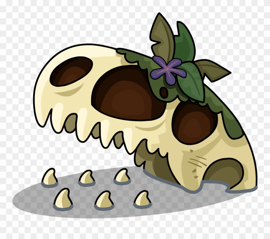 Dinosaur Skull Sprite 002 - Craneo De Dinosaurio En Png Clipart