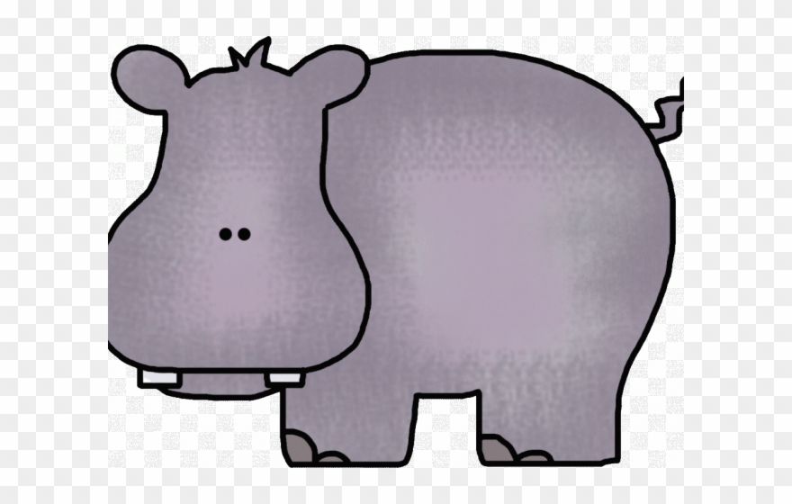 Hippo Clipart Easy Cartoon - Clip Art - Png Download