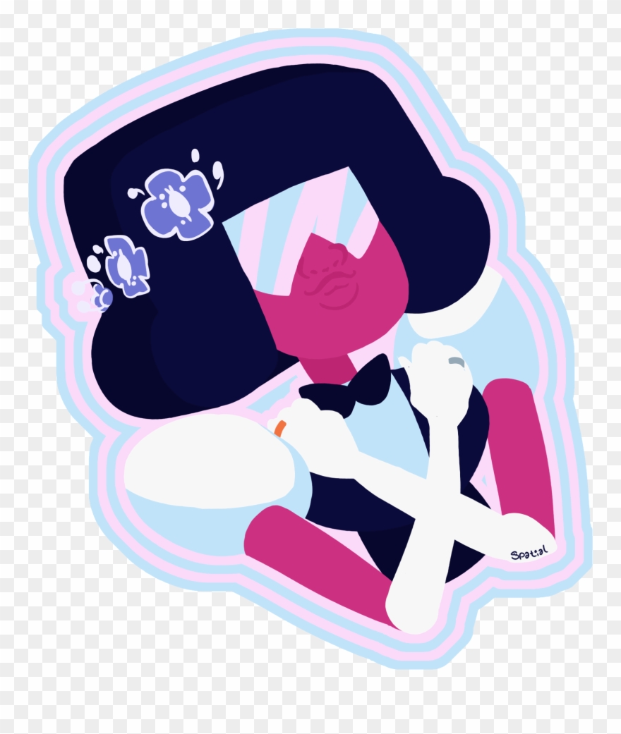 Garnet Hugging Herself In Her Wedding Outfit As Requested Clipart