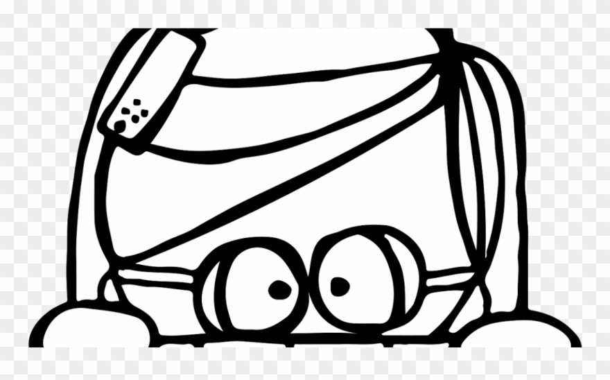 Black And White Melonheadz Student Clipart