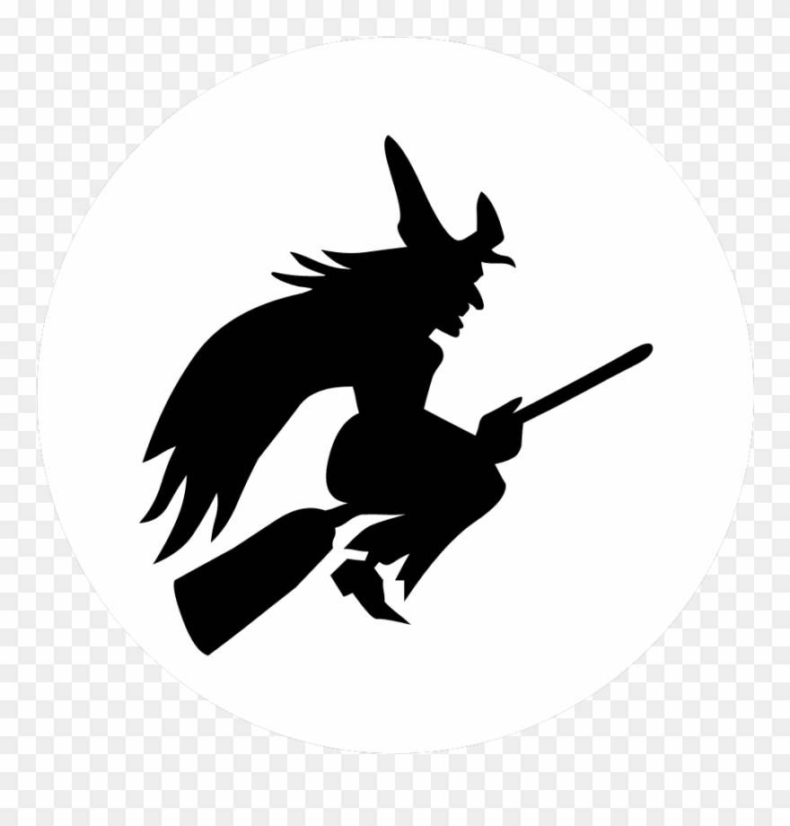 Wicked Witch Of The West Greenwich White Logo Pattern - Wicked Witch Riding Broom Black Laser Italian Charm Clipart