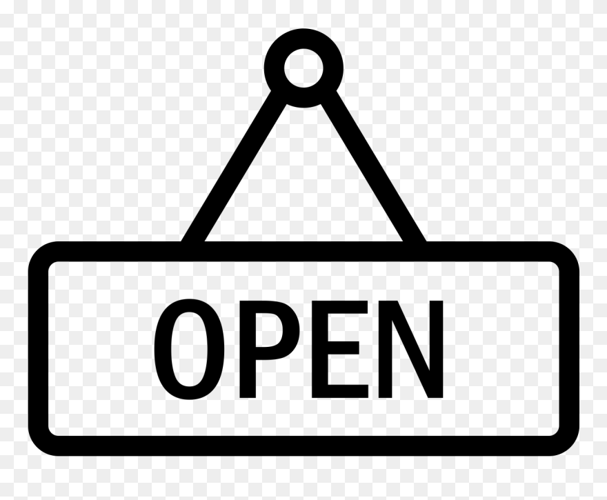 2018 - Open Hanging Sign Png Clipart