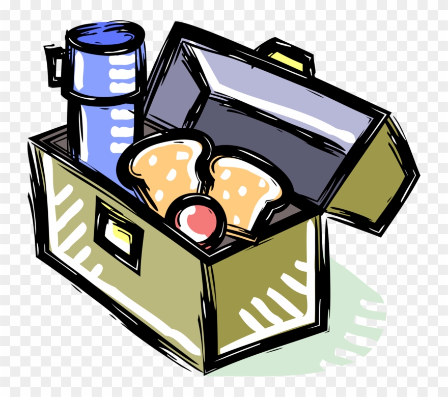 Vector Illustration Of Lunch Box Used By Schoolchildren - Gif For Lunch Box Clipart