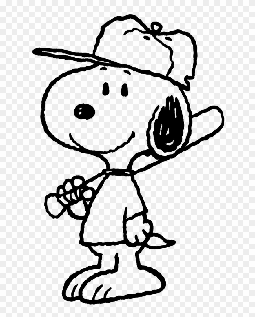 Snoopy Baseball Clipart