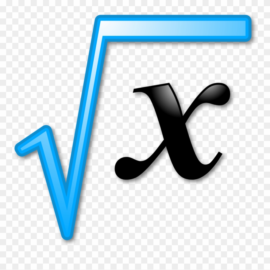 Racine Carrée Bleue - Mathematics Clipart