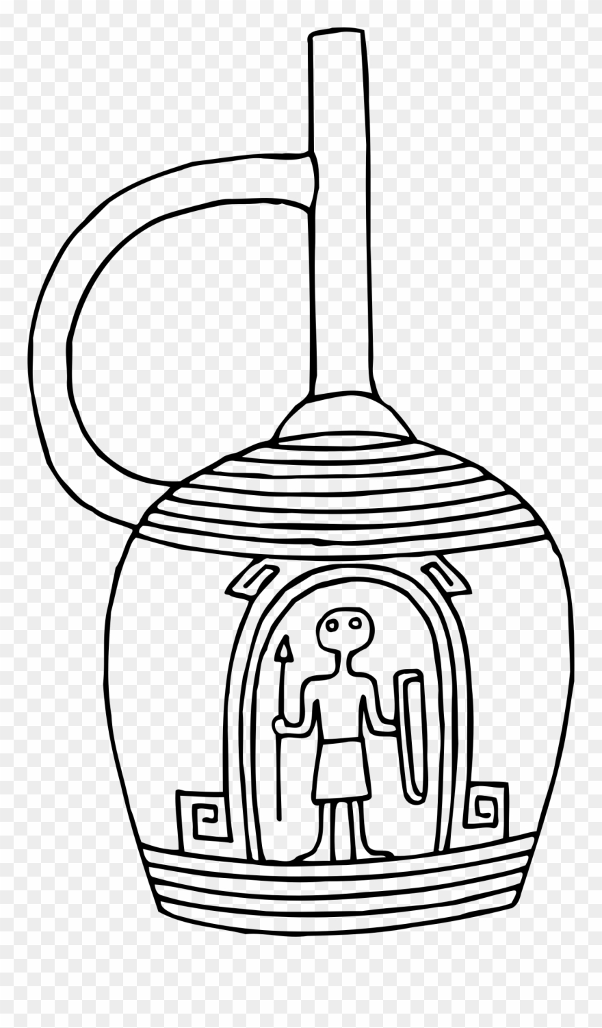 Vase Clipart Line Drawing - Drawing - Png Download