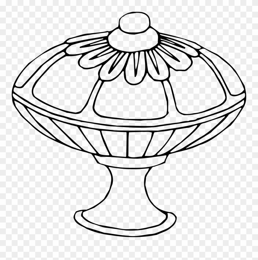 Vase Clipart Line Drawing - Drawing - Png Download