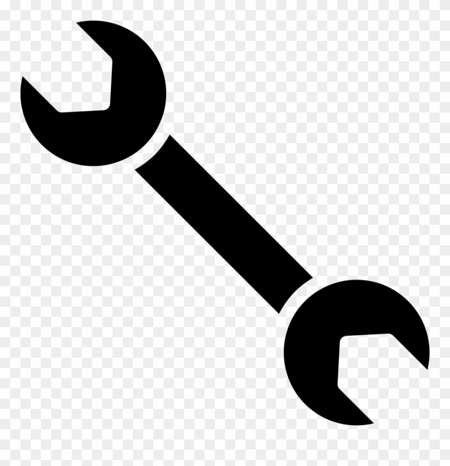 Double Wrench Outline Comments - Transparent Background Wrench Icon Clipart