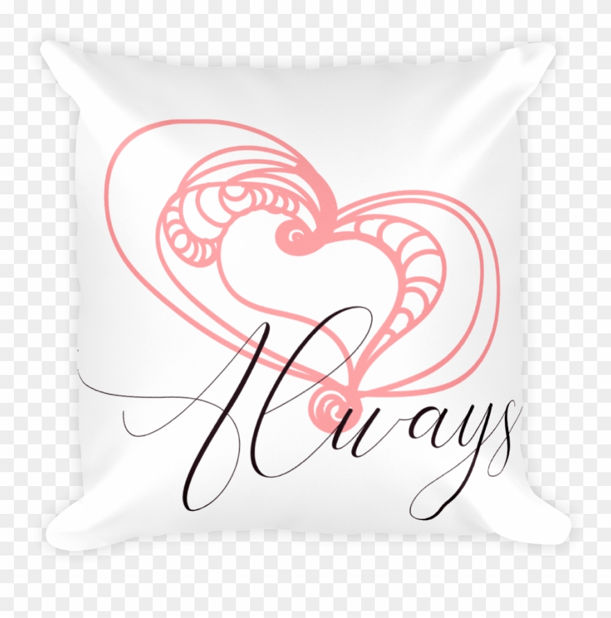 Love Always Valentine Pillow Cover With Insert Clipart