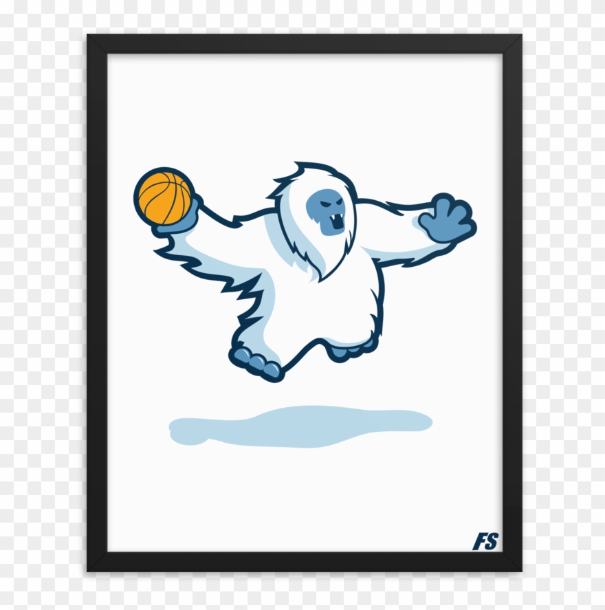 Basketball Everest Premium Matte Framed Poster - Cartoon Clipart