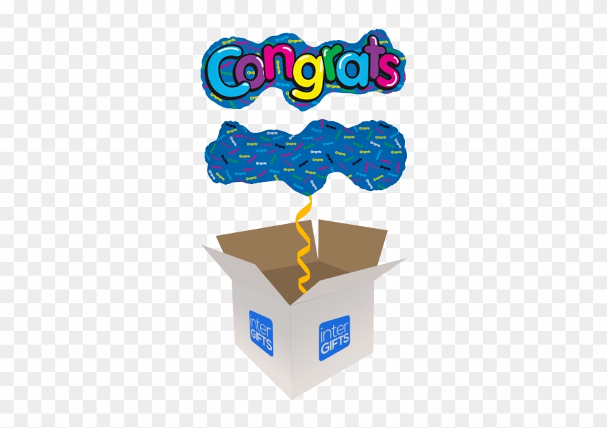 44″ Congrats Shape - Poop Emoji In Box Clipart