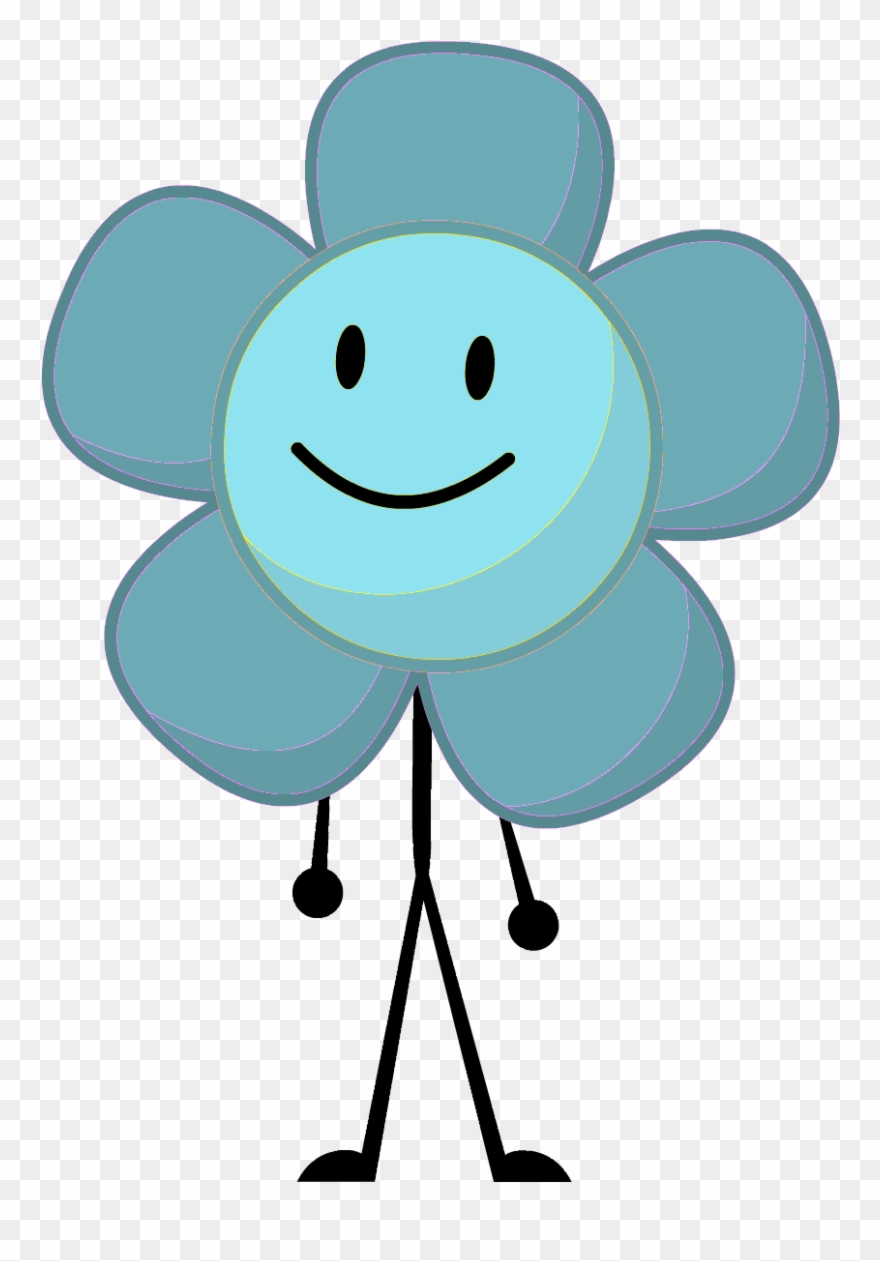Svg Black And White Image Flower Pose Png Battle For - Bfdi Characters Clipart