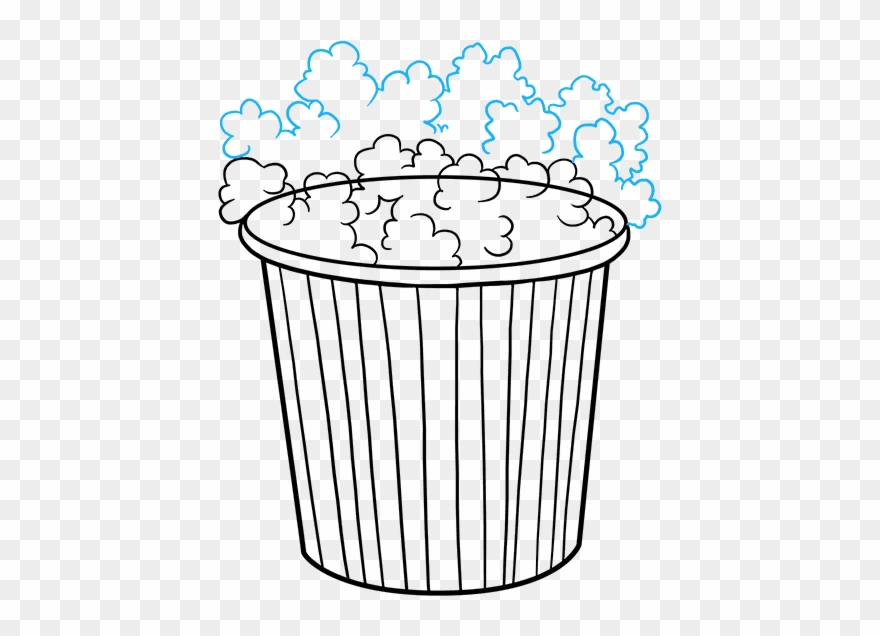How To Draw Popcorn - Drawing Clipart