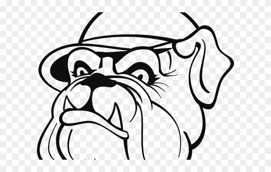 Drawn Bulldog Outline - Bulldogolskool T-shirt T Shirt Clipart
