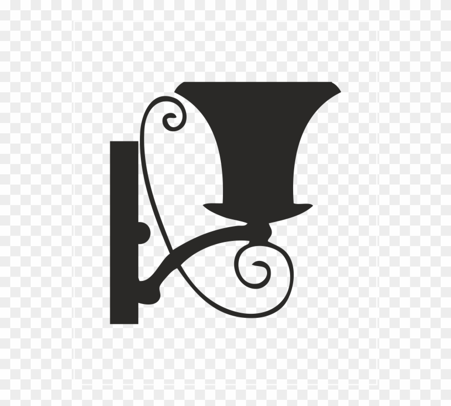 Vinilo Lampara - Lamp Silhouette Clipart