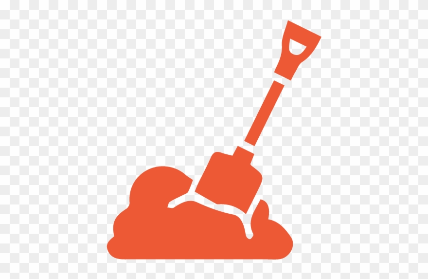 Underground Non Detectable Tape - Black Shovel Clipart - Png Download