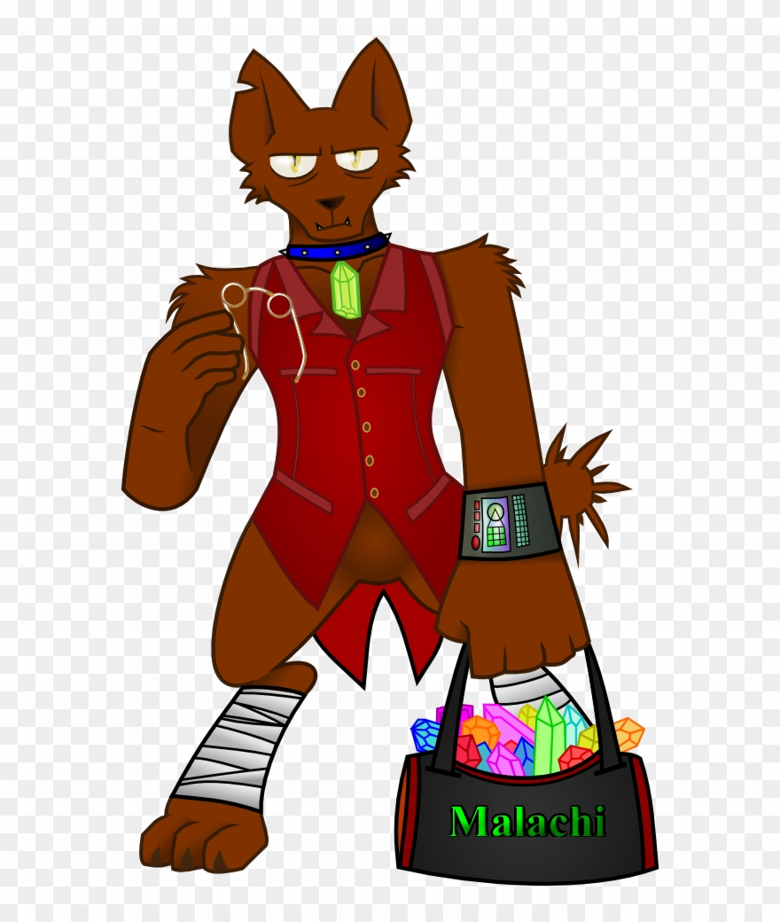 Sketchy Brush, Bag, Brown Fur, Clothes, Diamond Dog, - Cartoon Clipart