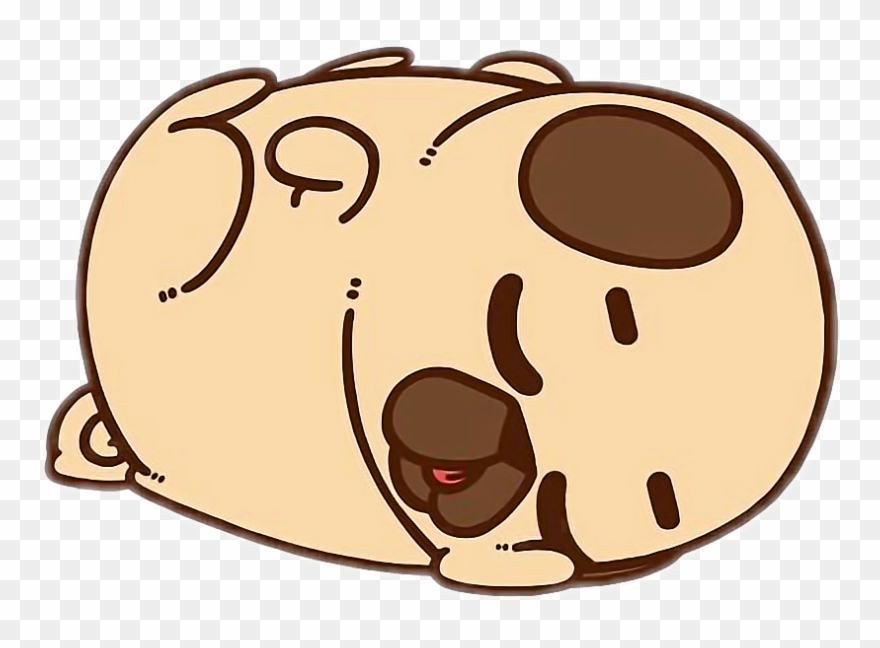 Resting/sleeping Dog - Puglie Pug Clipart